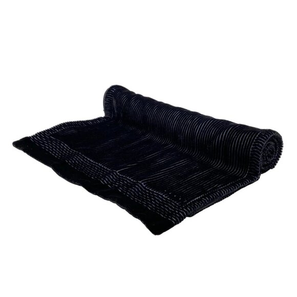 Auth GUCCI - Dark Navy Black Rayon Silk Scarf - Picture 1 of 6